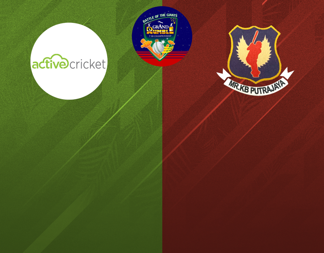 Match 17 of grand rumble t10 championship: active cc vs mr kb putrajaya cc banner
