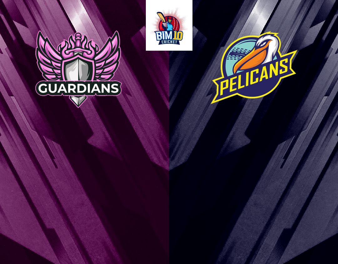 Match 22 of barbados t10: guardians vs pelicans banner
