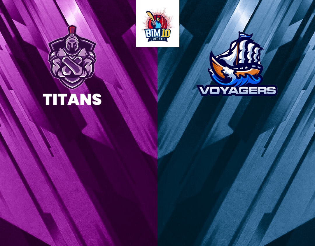 Match 24 of barbados t10: titans vs voyagers banner