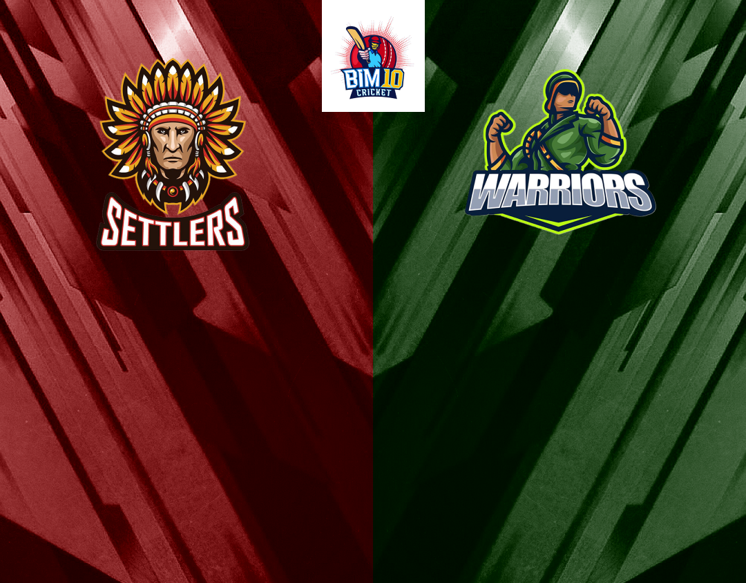Match 29 of barbados t10: settlers vs warriors banner