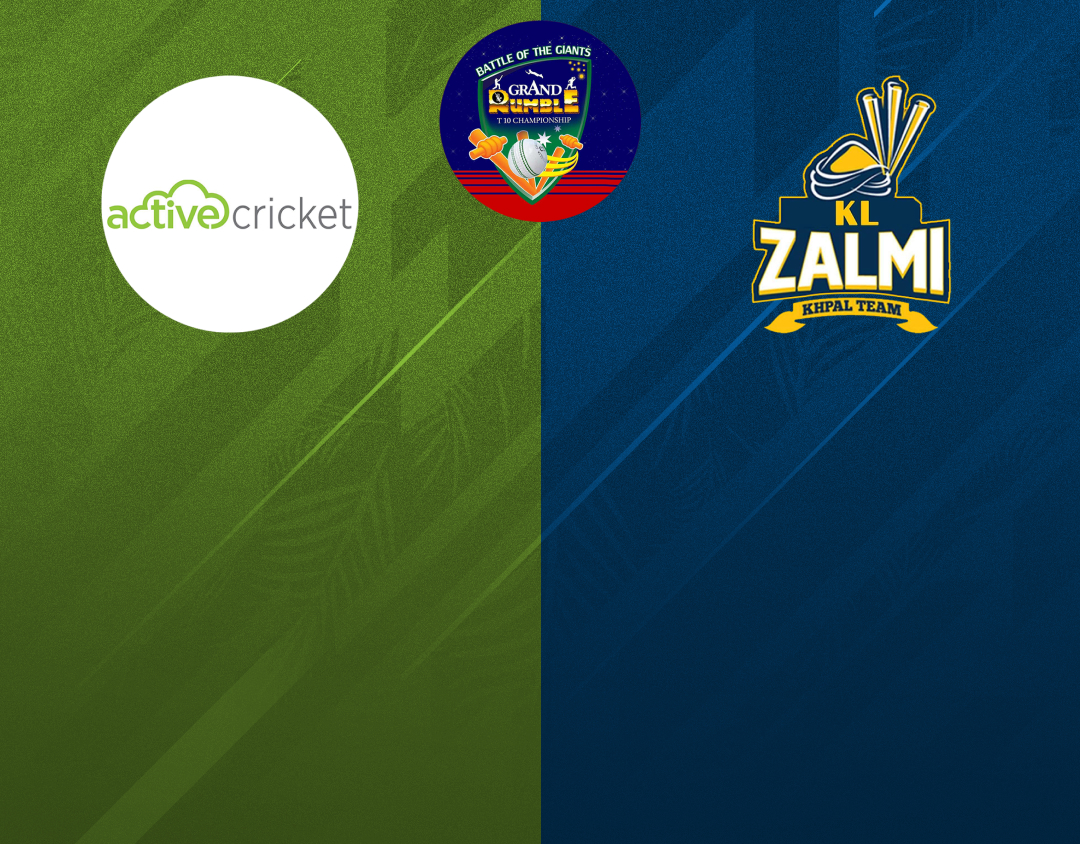 Match 2 of grand rumble t10 championship: active cc vs kl zalmi banner