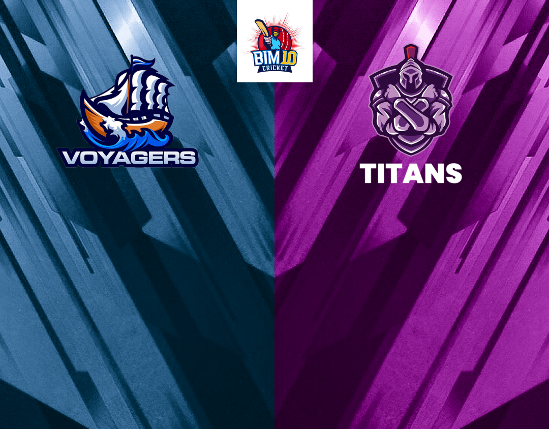 Match 8 of barbados t10: voyagers vs titans banner