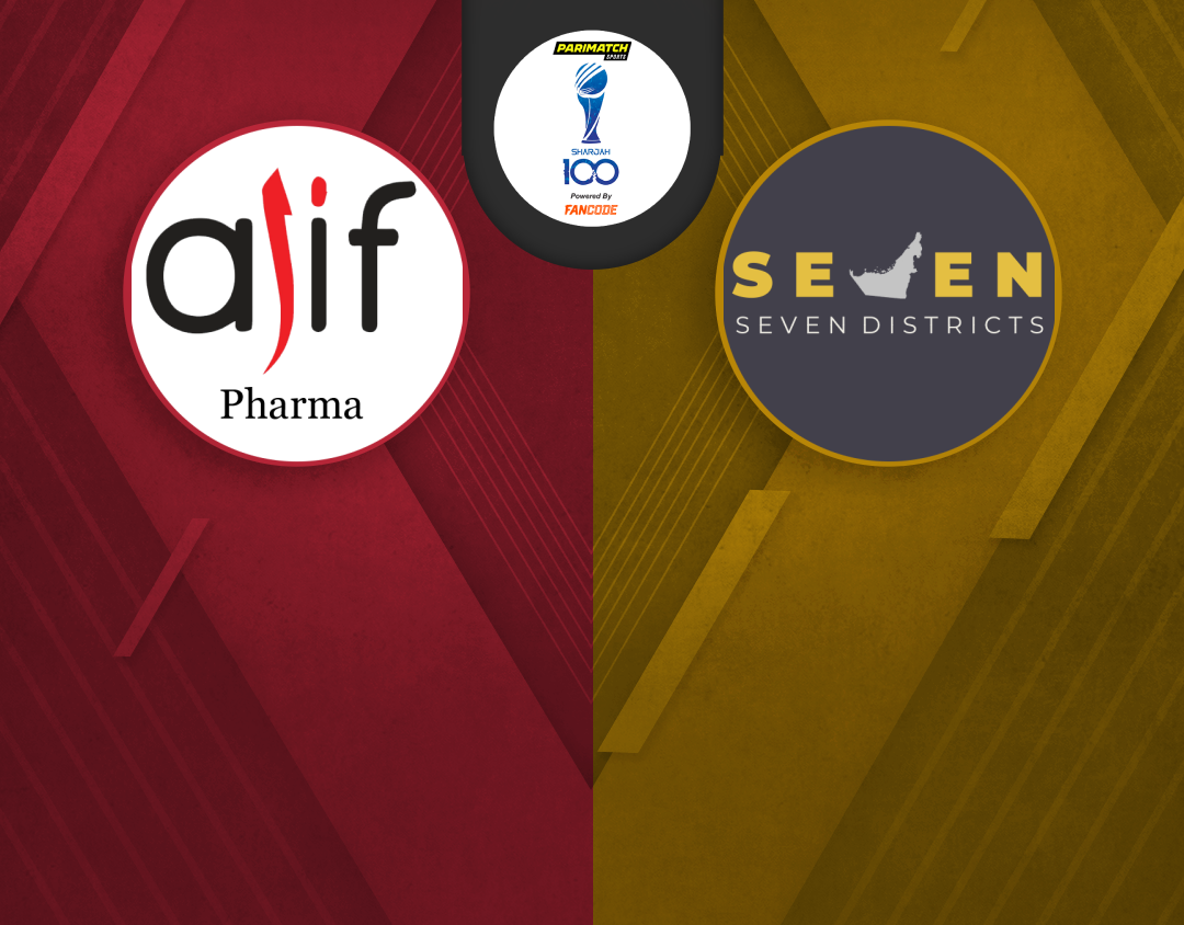 Cup final of sharjah 100: alif pharma vs seven districts banner