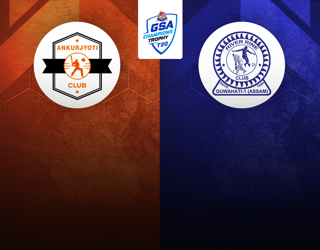 Match 9 of gsa t20 champions trophy, 2023-24: ankurjyoti club vs river rine club banner