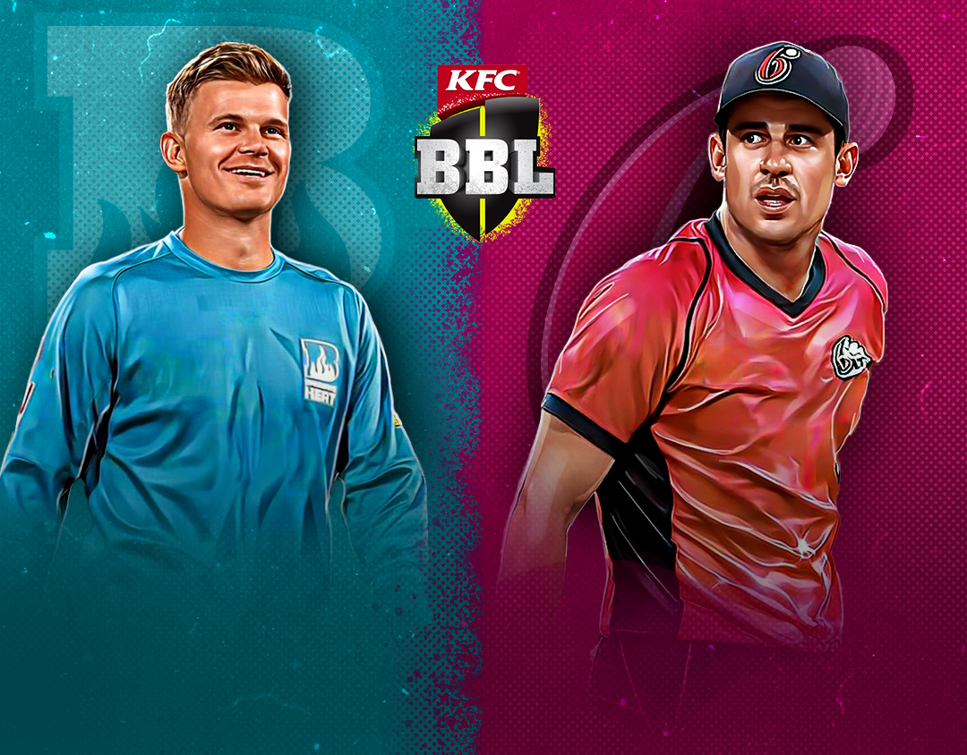 Match 22 of big bash league, 2023-24: brisbane heat vs sydney sixers banner