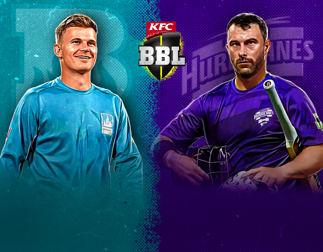 Match 29 of big bash league, 2023-24: brisbane heat vs hobart hurricanes banner