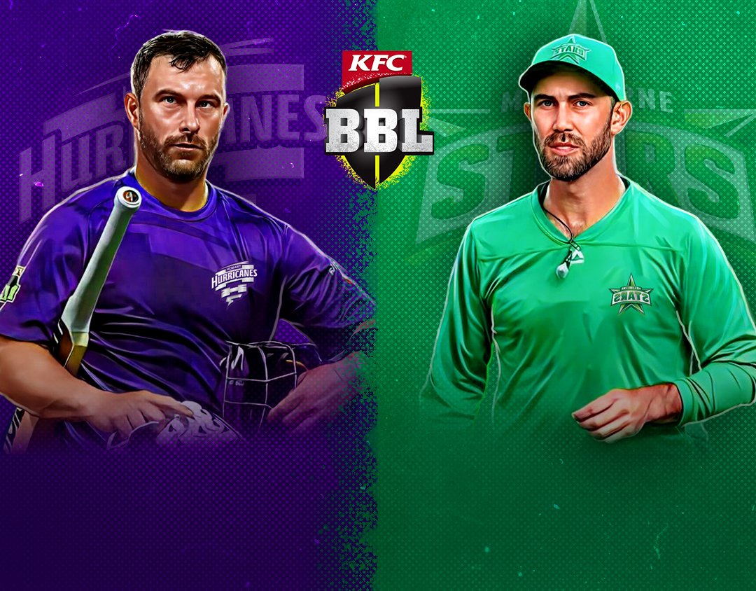 Match 17 of big bash league, 2023-24: hobart hurricanes vs melbourne stars banner
