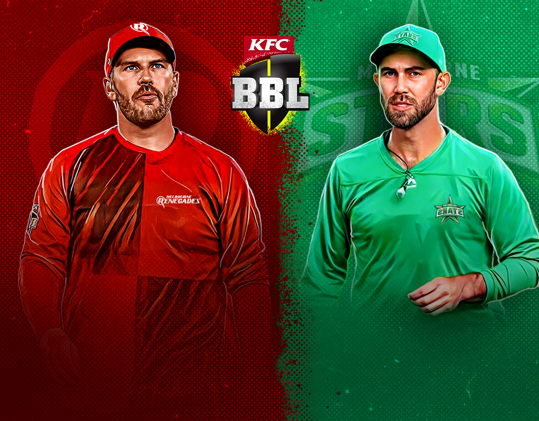 Match 36 of big bash league, 2023-24: melbourne renegades vs melbourne stars banner