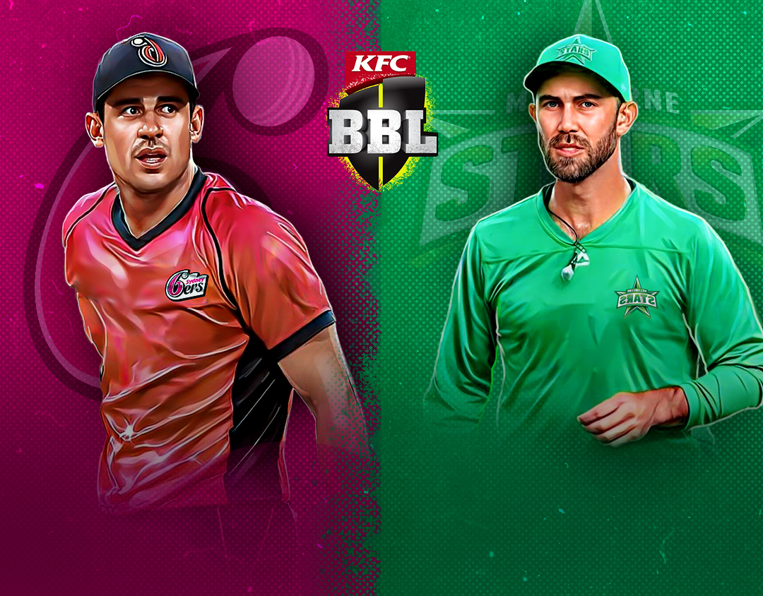 Match 14 of big bash league, 2023-24: sydney sixers vs melbourne stars banner