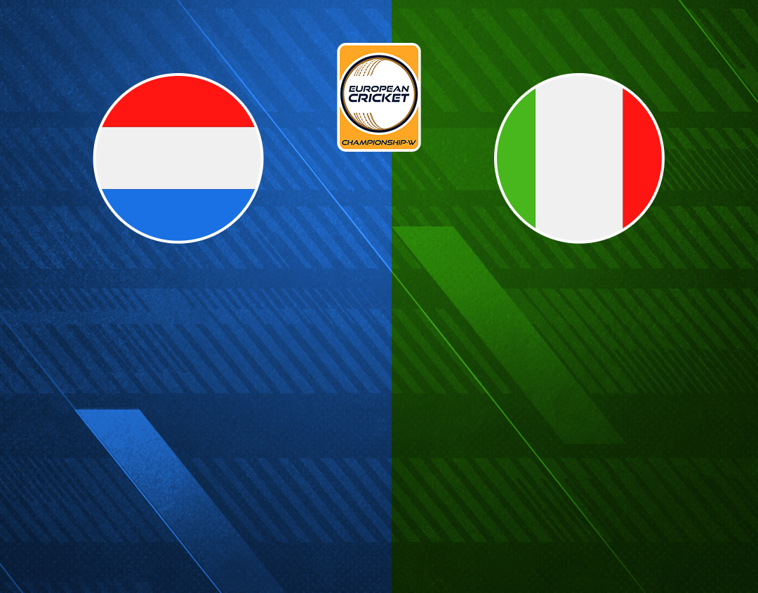 Match 12 of european cricket championship-w, 2023: netherlands women vs italy women banner