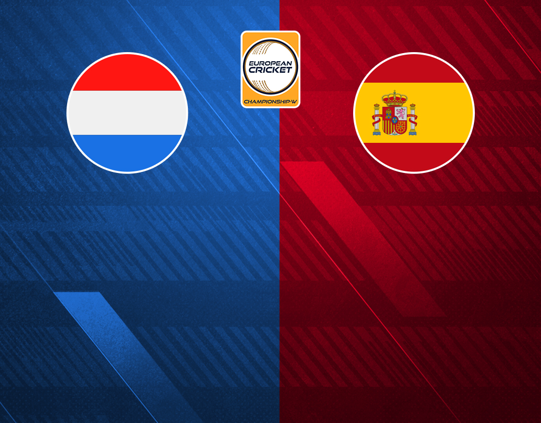 Match 9 of european cricket championship-w, 2023: netherlands women vs spain women banner