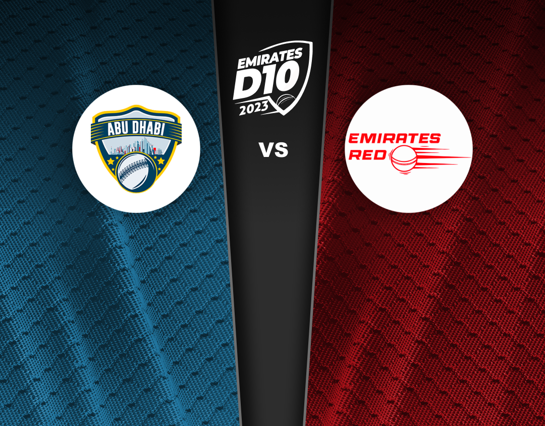 Match 28 of emirates d10 tournament, 2023: abu dhabi vs emirates red banner