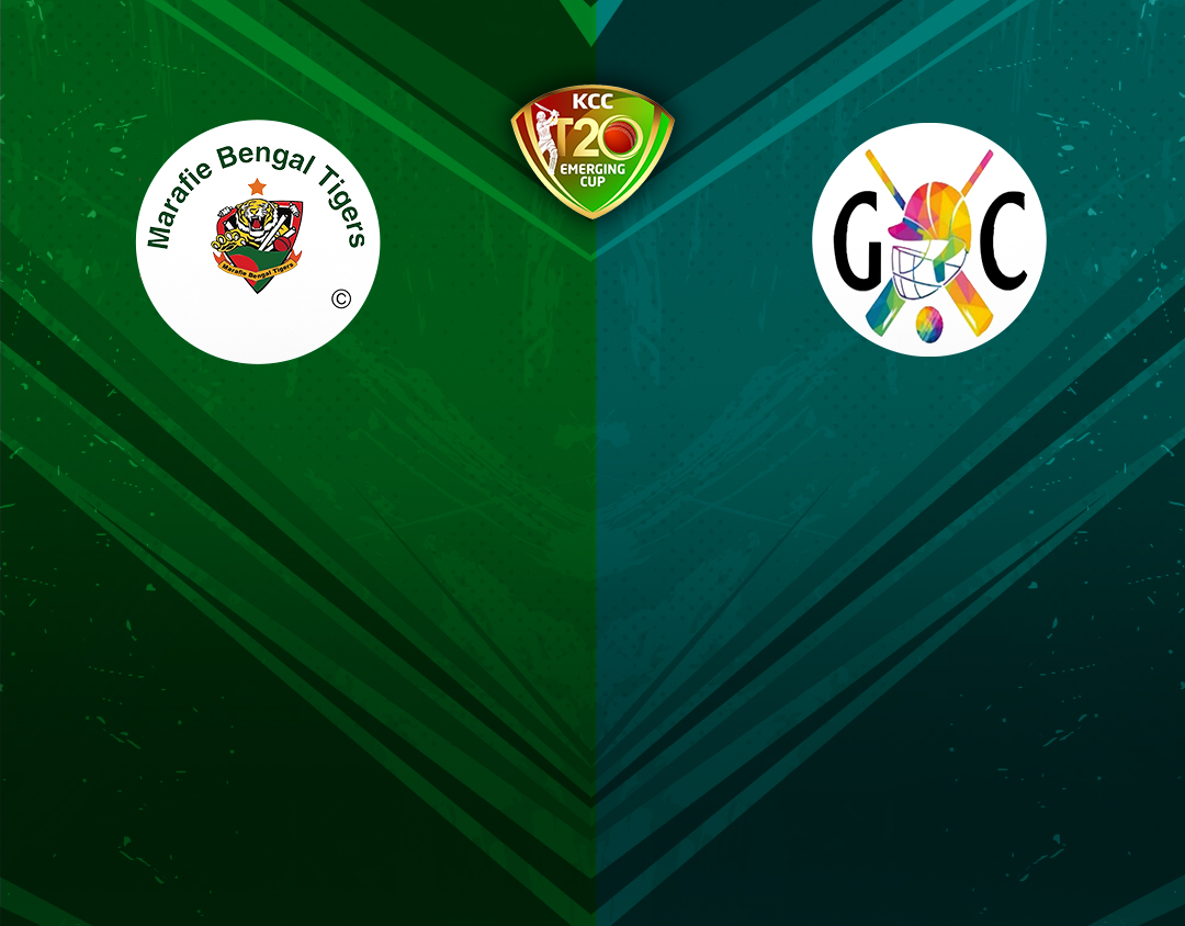 Match 26 of kcc emerging t20 league, 2023: marafie bengal tigers vs global champs banner