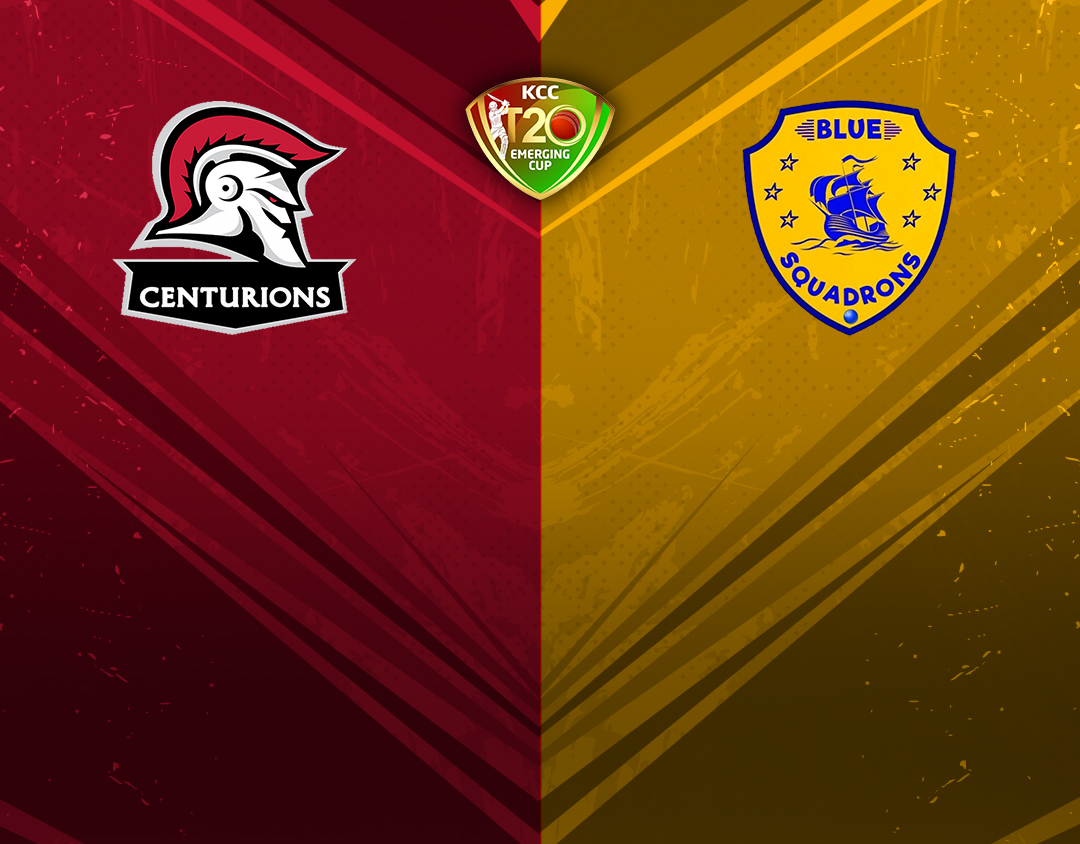 Match 12 of kcc emerging t20 league, 2023: centurions united vs blue squadrons banner