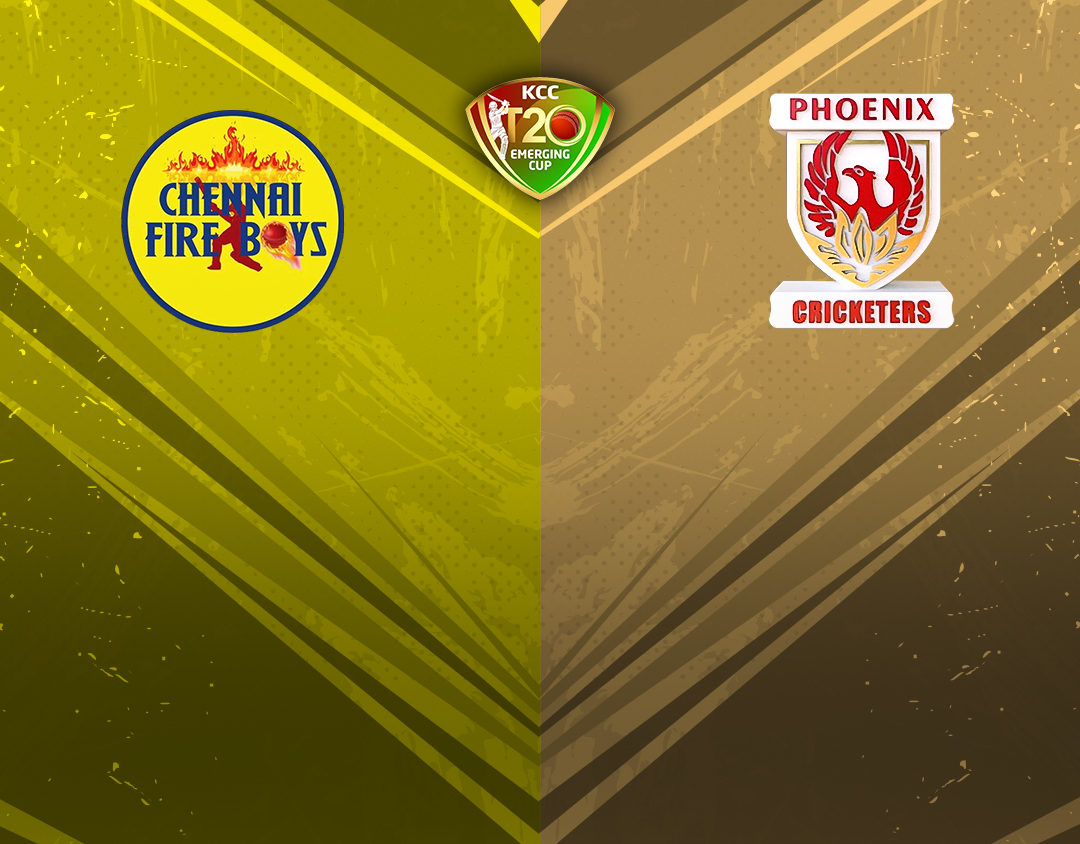 Match 16 of kcc emerging t20 league, 2023: chennai fire boys vs phoenix cricketers banner