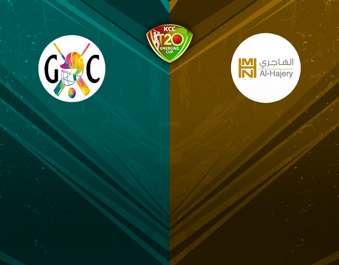 Match 6 of kcc emerging t20 league, 2023: global champs vs al hajery xi banner