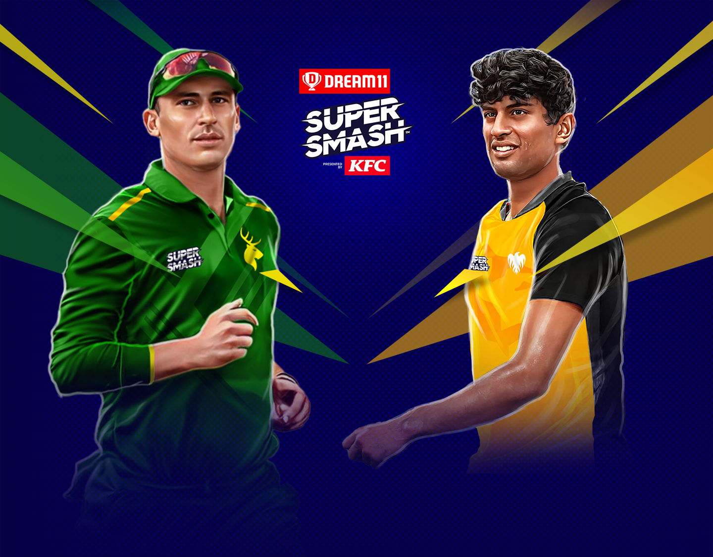 Match 17 of dream11 super smash, 2023-24: central stags vs wellington firebirds banner