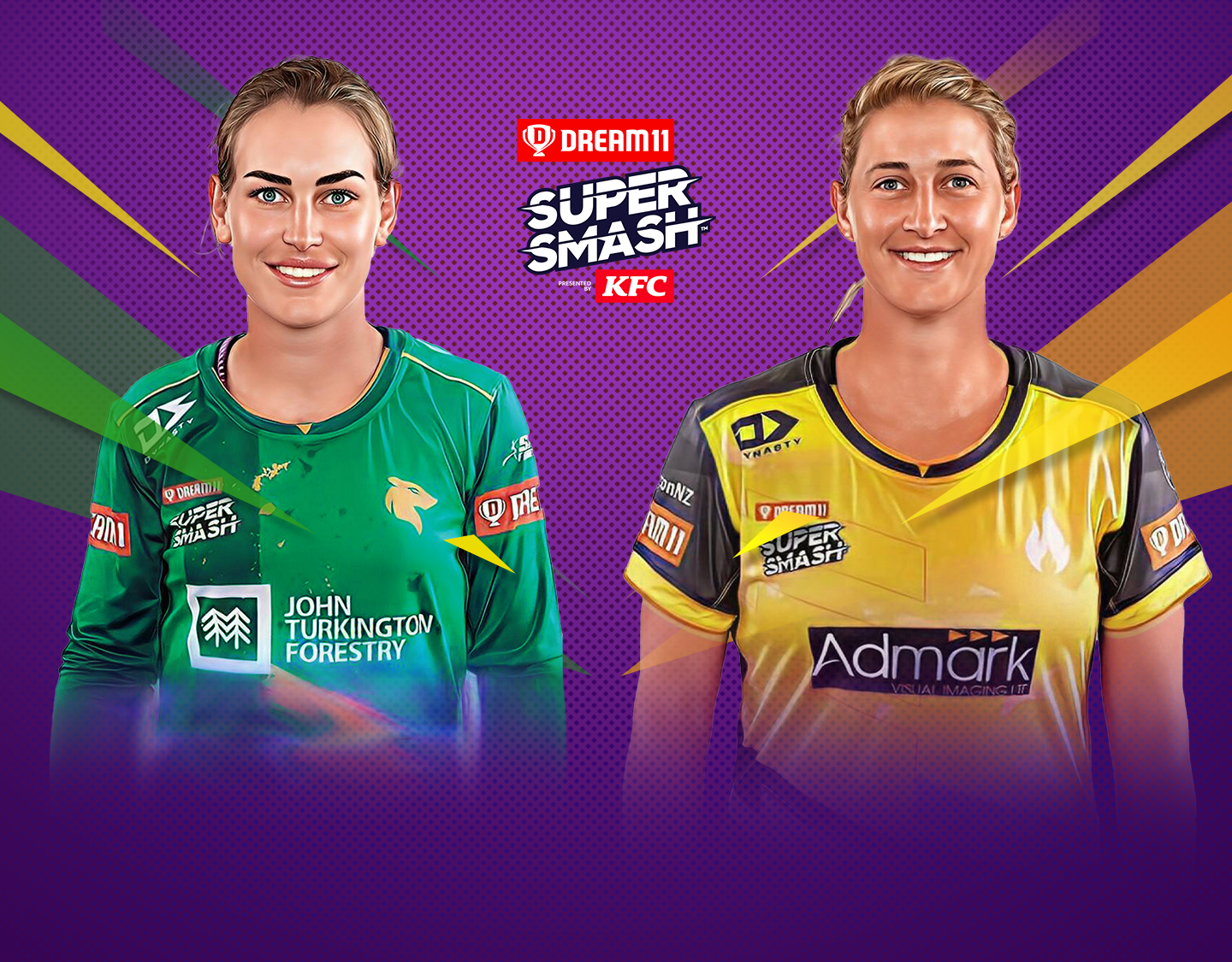 Match 17 of dream11 women's super smash, 2023-24: central hinds vs wellington blaze banner
