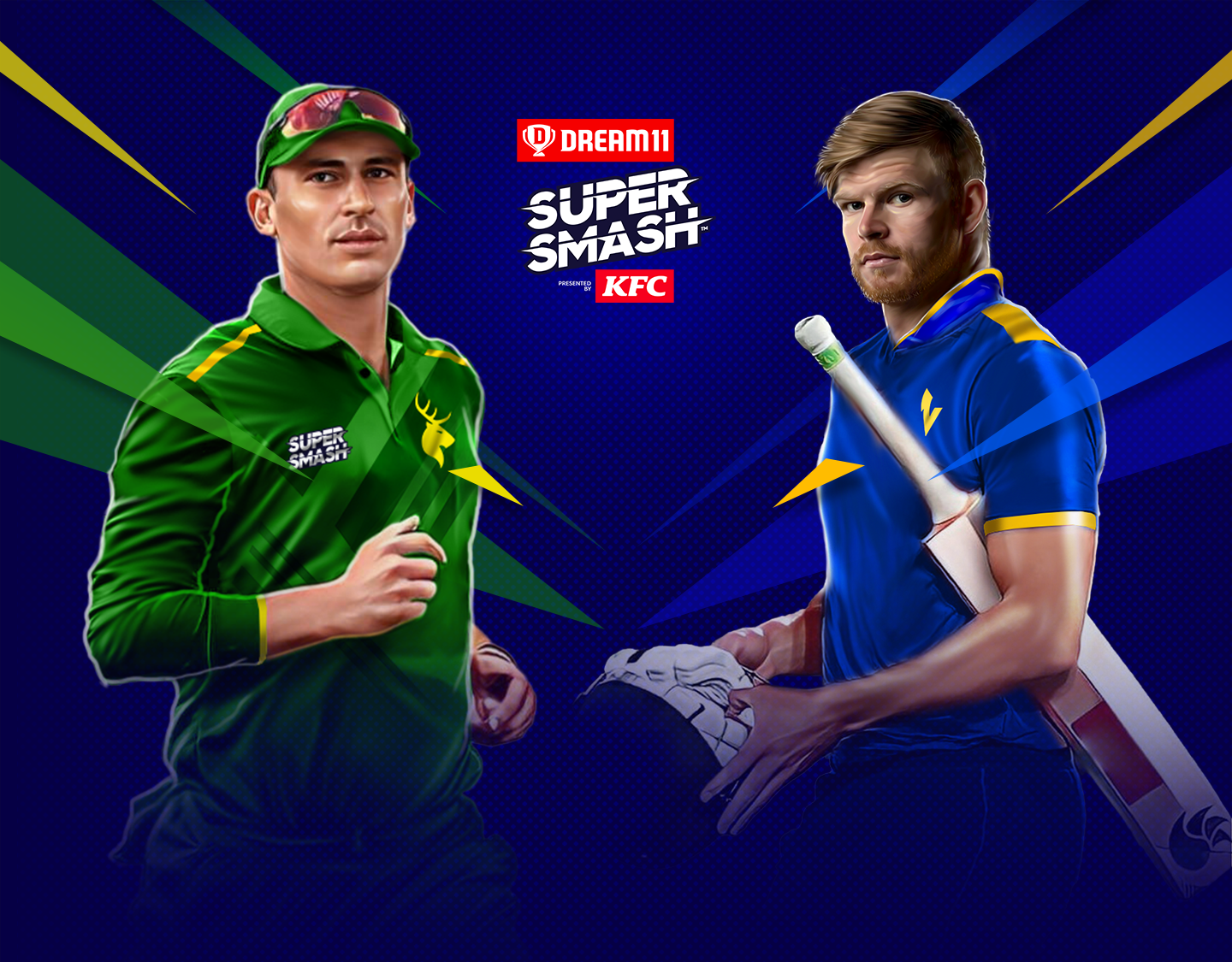 Match 19 of dream11 super smash, 2023-24: central stags vs otago volts banner