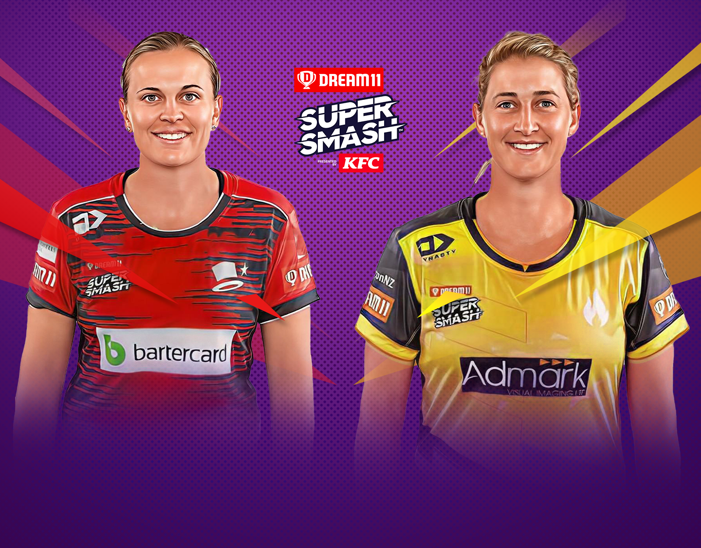 Match 20 of dream11 women's super smash, 2023-24: canterbury magicians vs wellington blaze banner