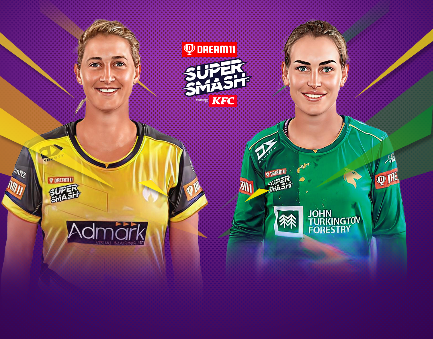 Match 22 of dream11 women's super smash, 2023-24: wellington blaze vs central hinds banner