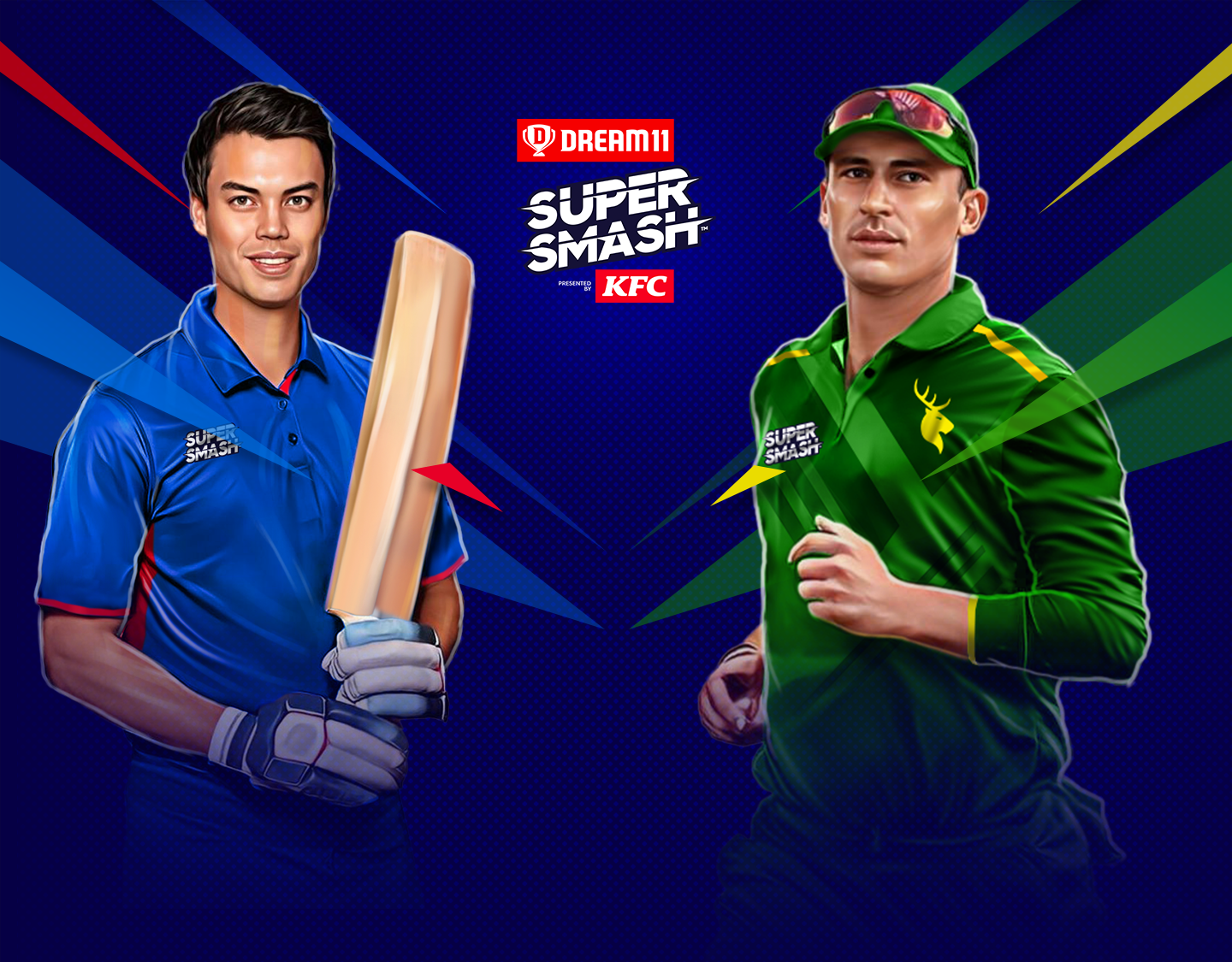 Match 25 of dream11 super smash, 2023-24: auckland aces vs central stags banner