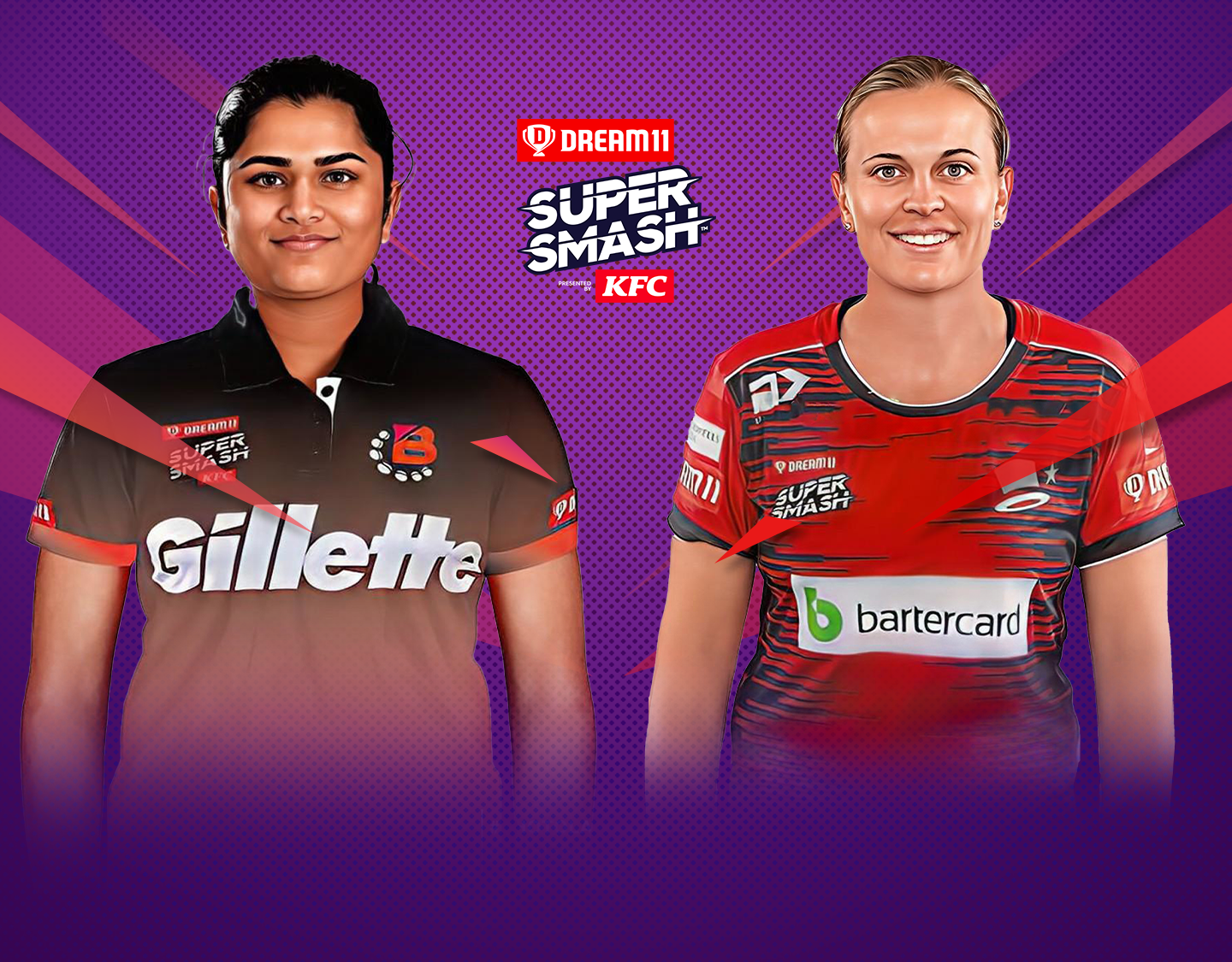 Match 26 of dream11 women's super smash, 2023-24: northern brave women vs canterbury magicians banner