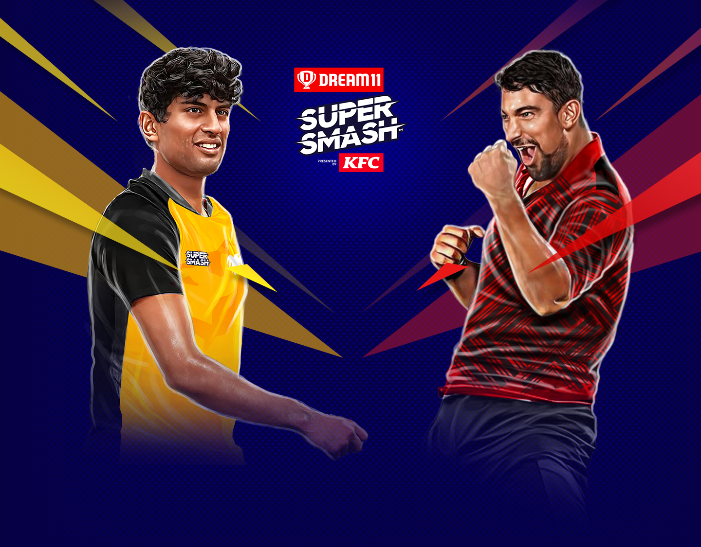 Match 29 of dream11 super smash, 2023-24: wellington firebirds vs canterbury banner