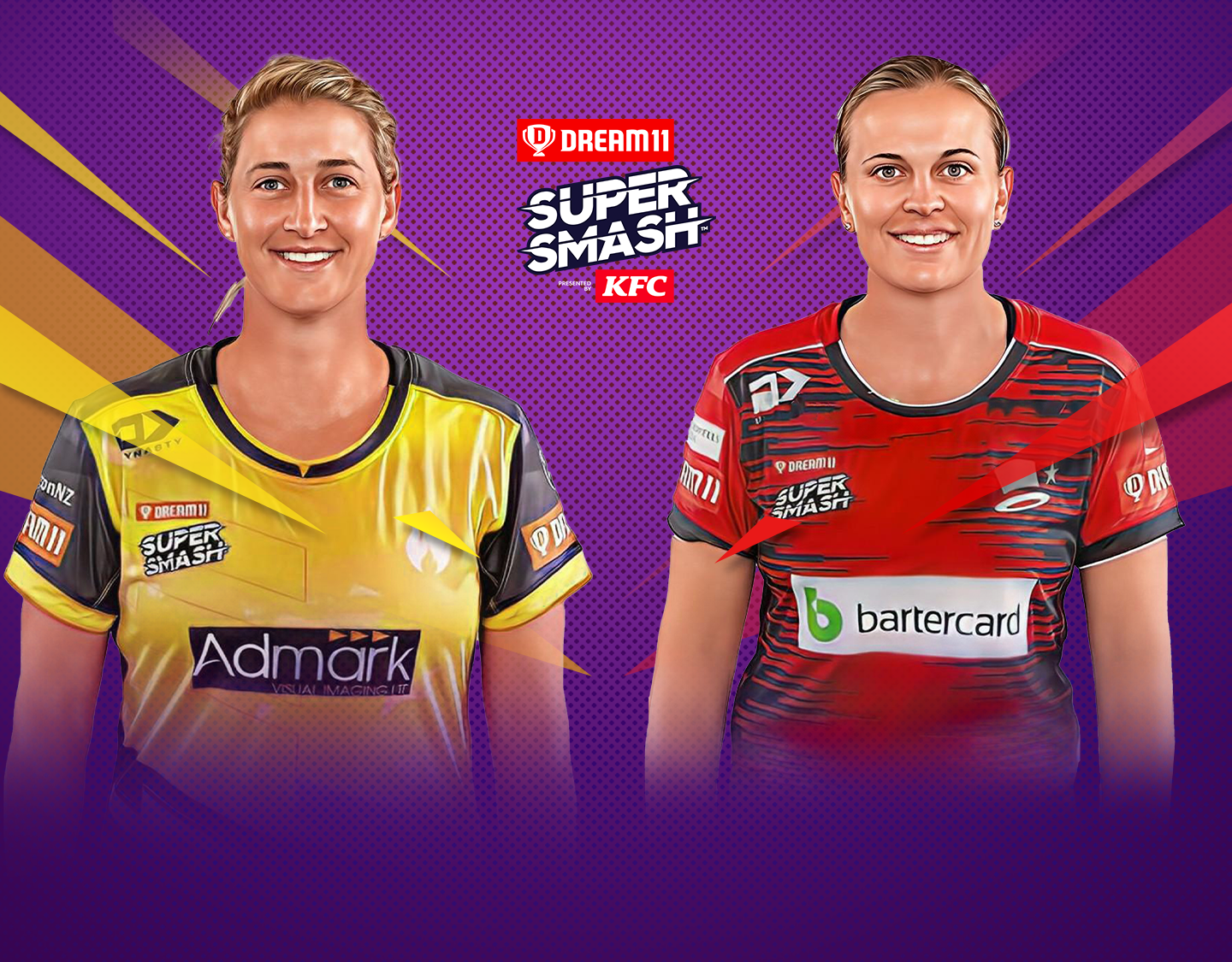 Match 29 of dream11 women's super smash, 2023-24: wellington blaze vs canterbury magicians banner
