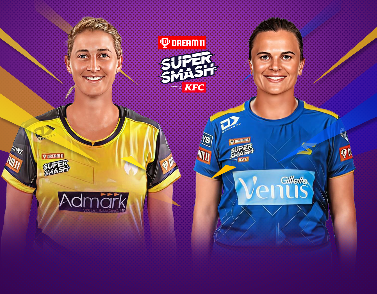 Match 2 of dream11 women's super smash, 2023-24: wellington blaze vs otago sparks banner