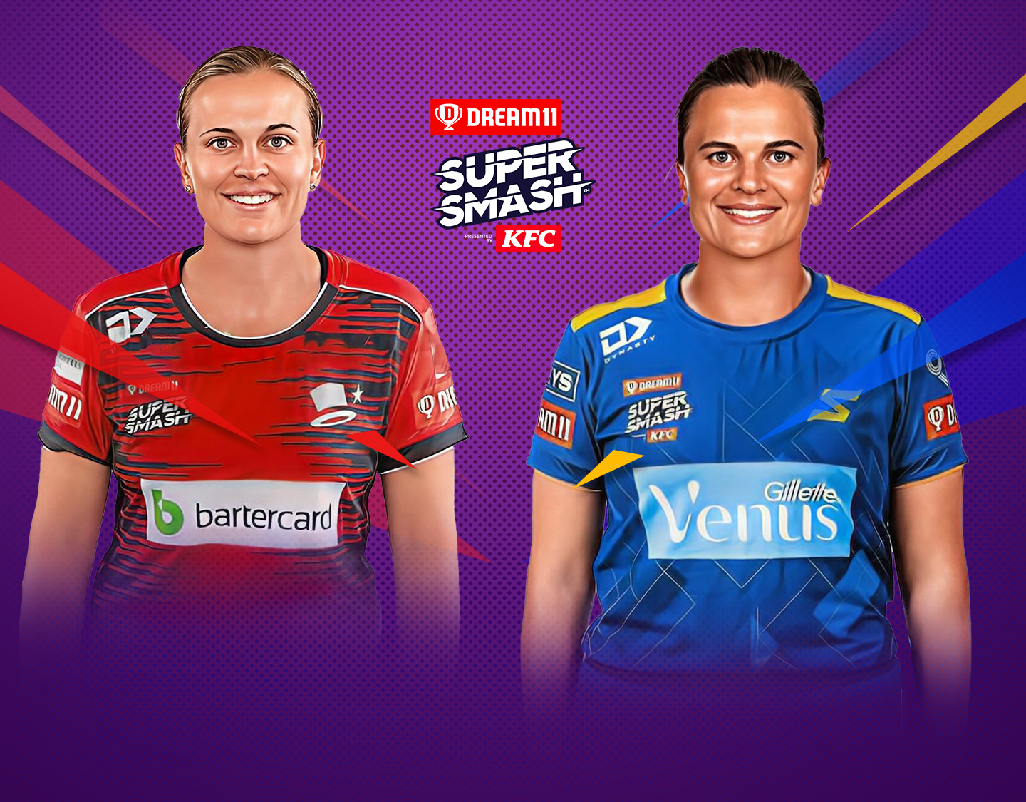 Match 5 of dream11 women's super smash, 2023-24: canterbury magicians vs otago sparks banner