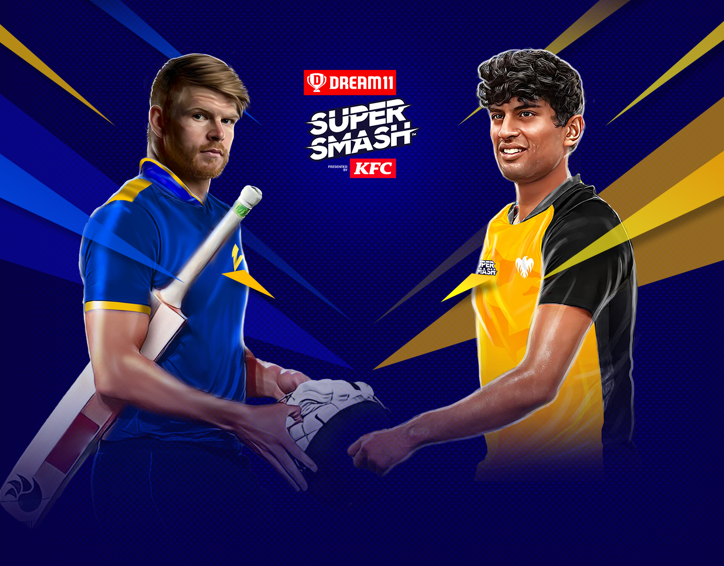 Match 7 of dream11 super smash, 2023-24: otago volts vs wellington firebirds banner