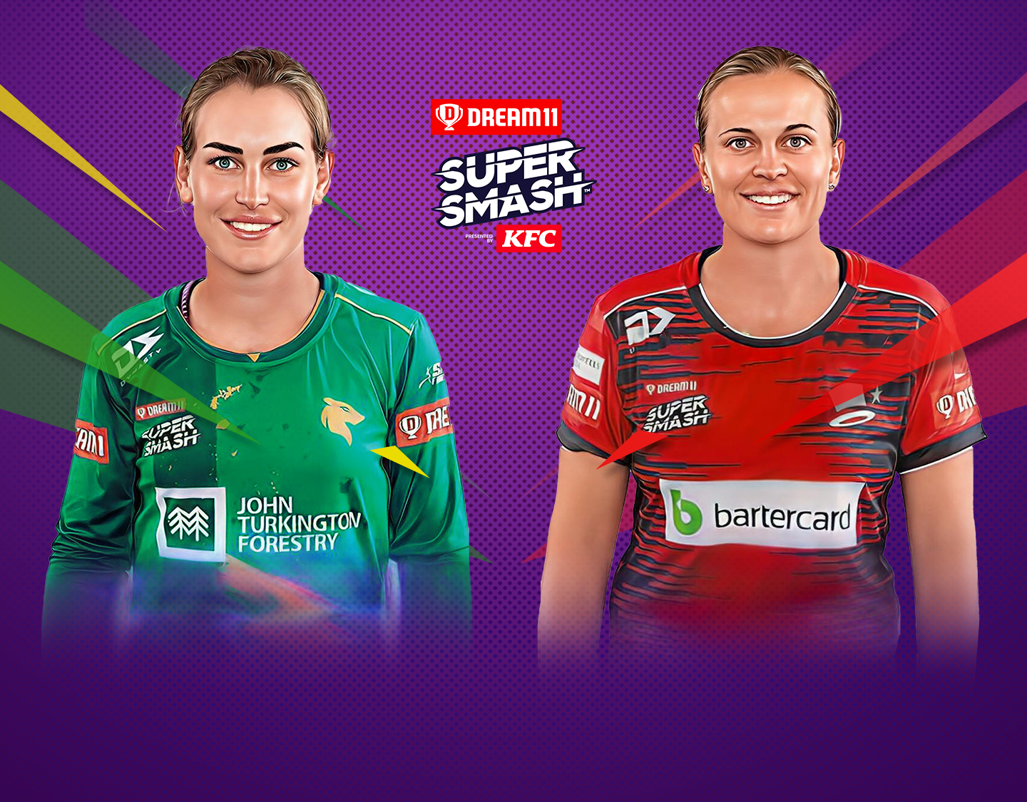 Match 9 of dream11 women's super smash, 2023-24: central hinds vs canterbury magicians banner
