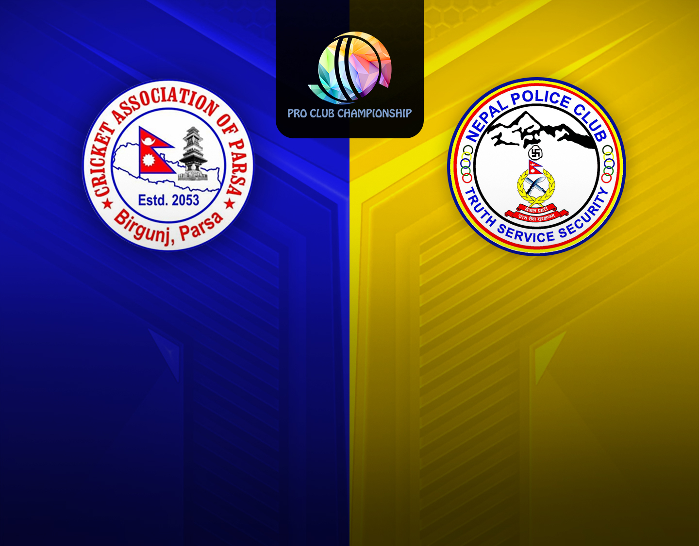 Final of nepal pro club championship: parsa xi vs nepal police club banner