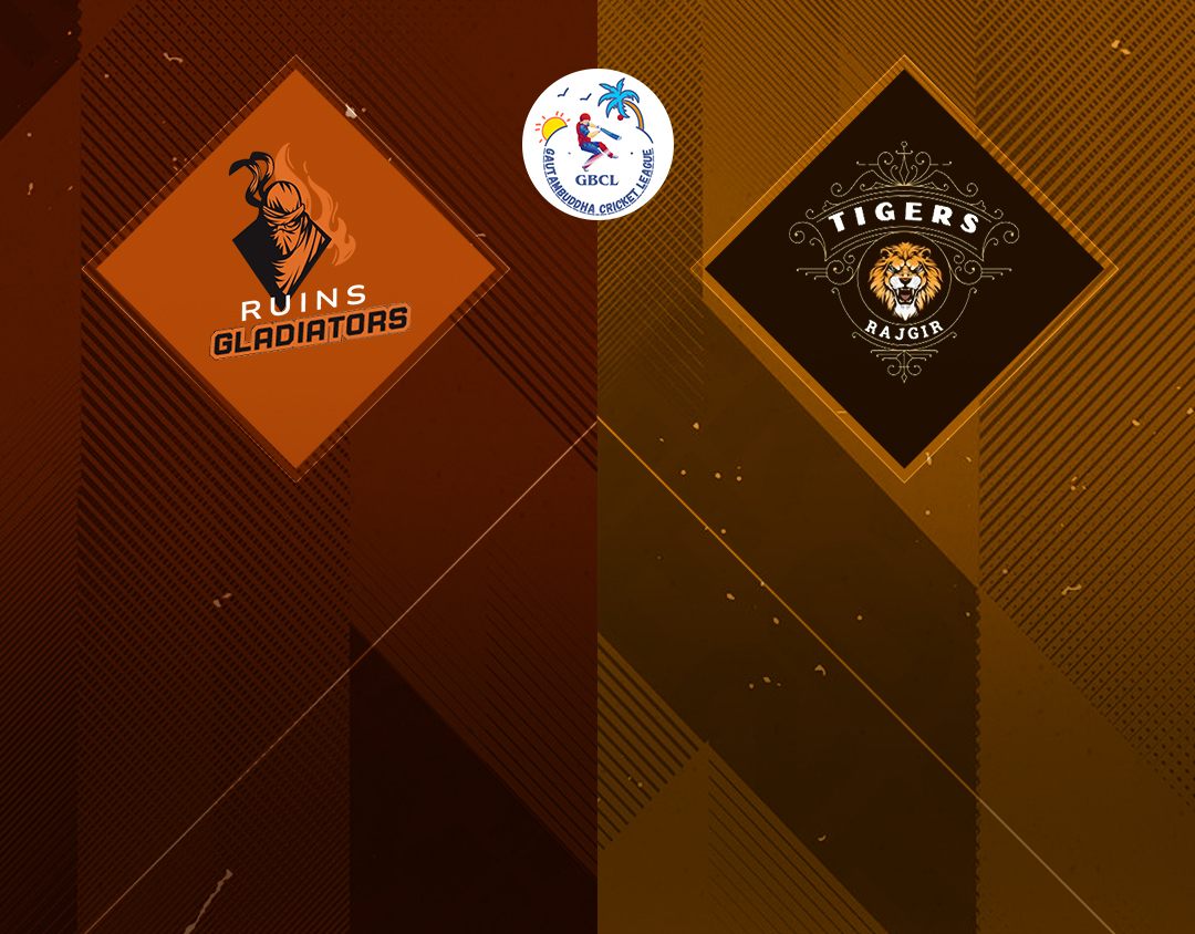 Match 6 of gautam buddha cricket league, 2023: ruins gladiators vs rajgir tigers banner