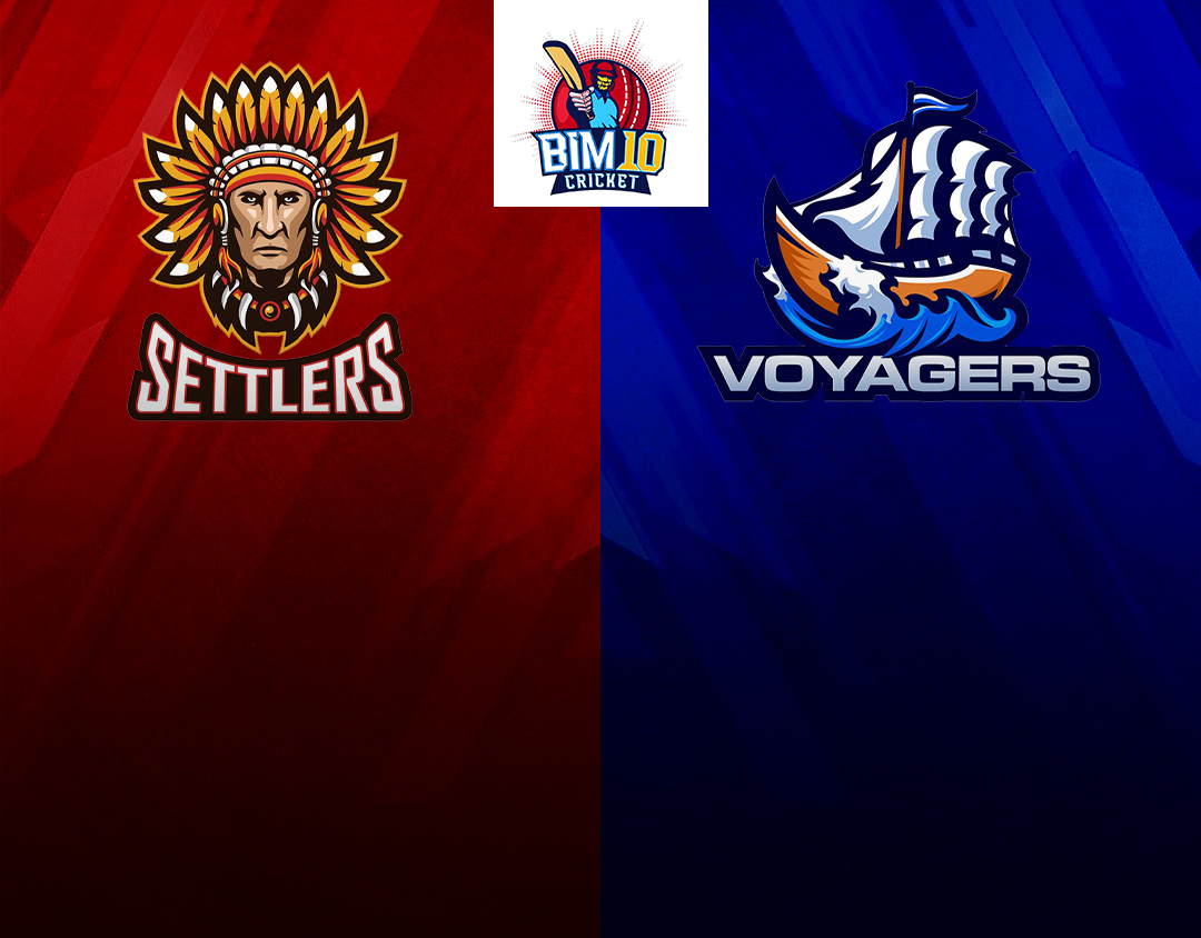 Match 2 of barbados t10: settlers vs voyagers banner