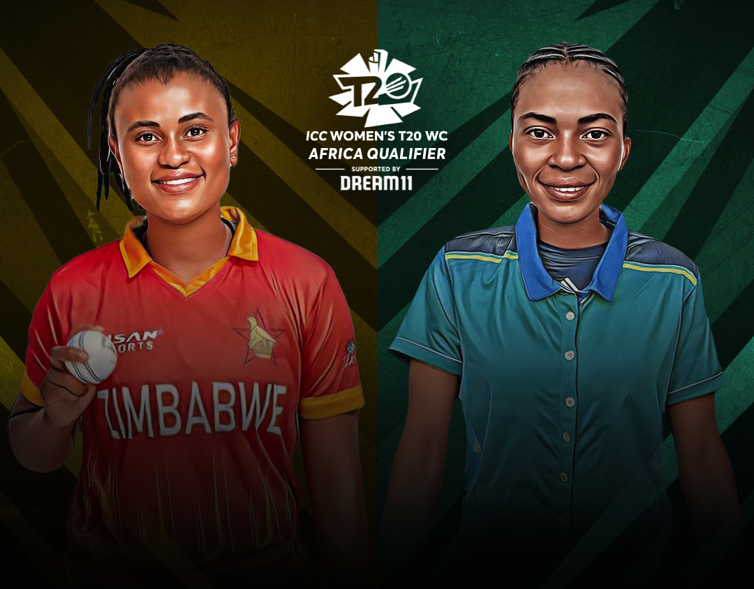 Match 10 of icc women's t20 world cup africa qualifier, 2023: zimbabwe women vs tanzania women banner