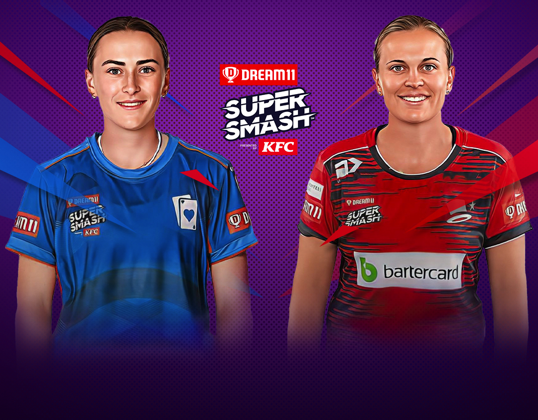 Match 1 of dream11 women's super smash, 2023-24: auckland hearts vs canterbury magicians banner