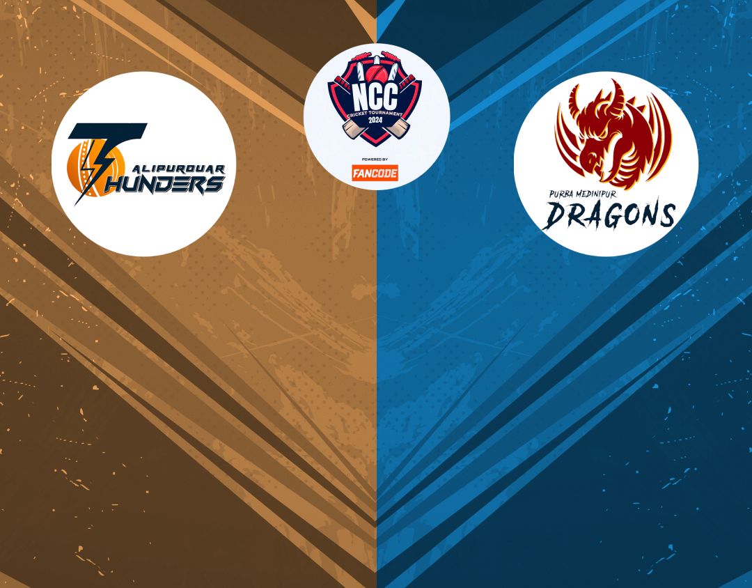 Match 11 of ncc kolkata t20 tournament, 2024: alipurduar thunders vs purba medinipur dragons banner