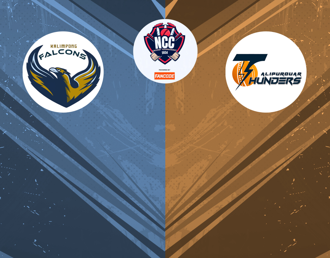 Match 14 of ncc kolkata t20 tournament, 2024: kalimpong falcons vs alipurduar thunders banner