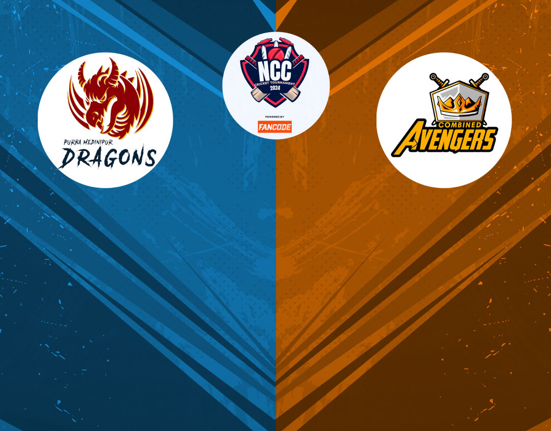 Match 15 of ncc kolkata t20 tournament, 2024: purba medinipur dragons vs combined avengers banner