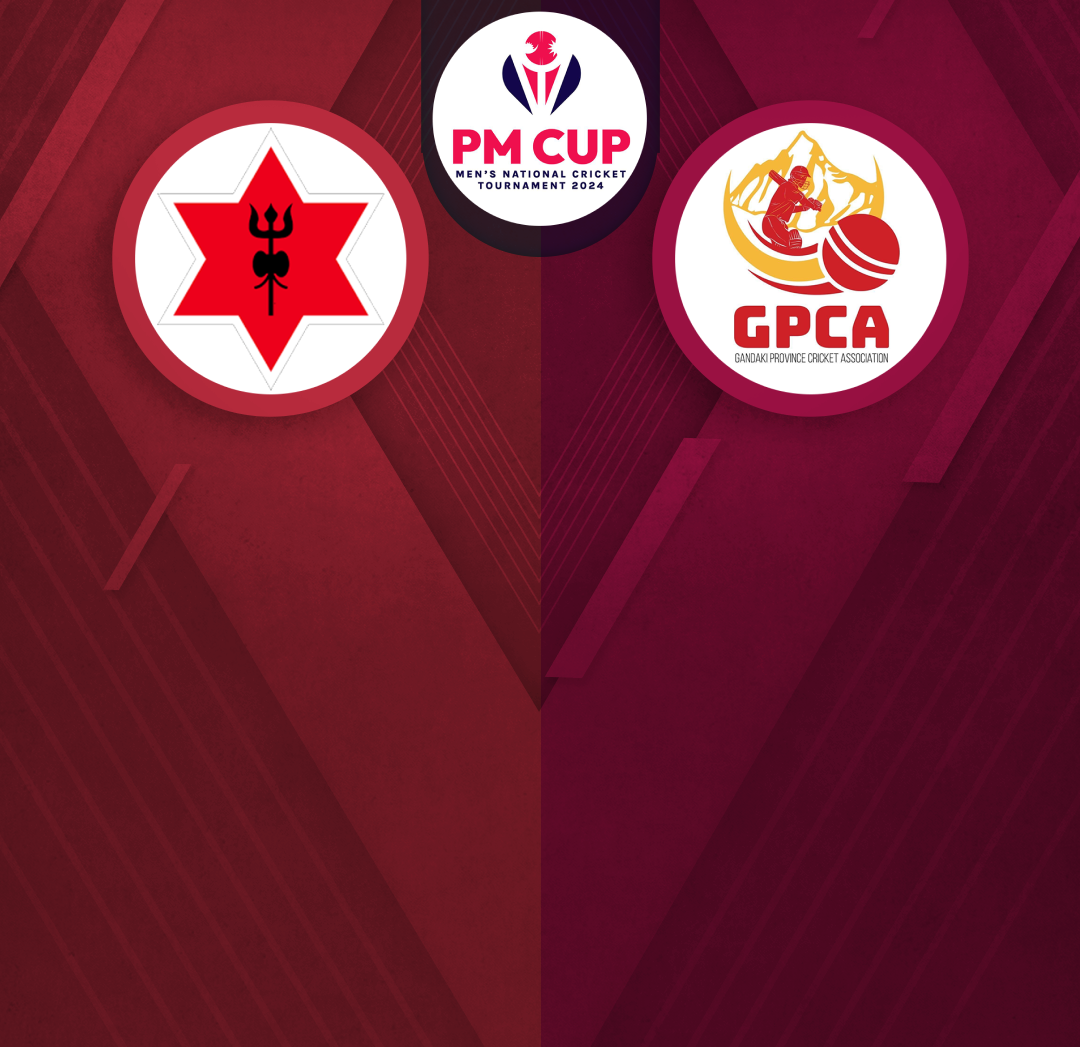 Match 43 of pm cup men's national cricket tournament 2024: tribhuwan army club vs gandaki province banner