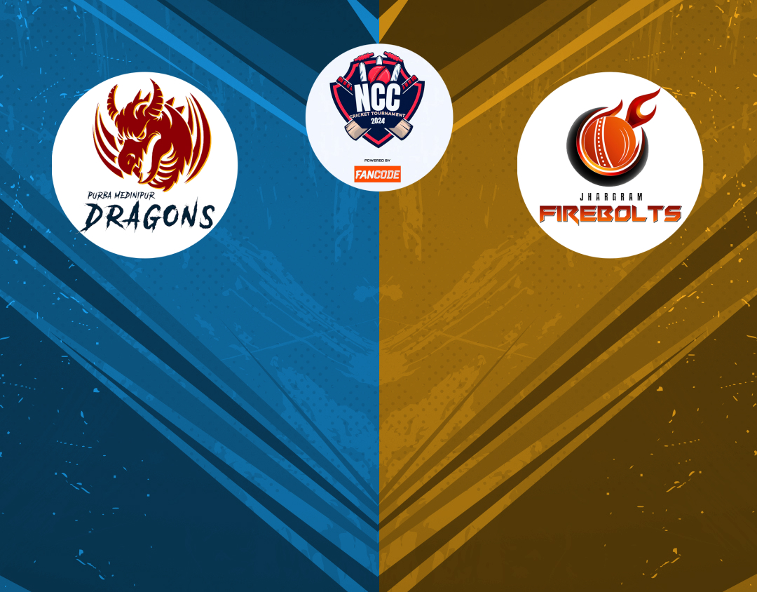 2nd semi-final of ncc kolkata t20 tournament, 2024: purba medinipur dragons vs jhargram firebolts banner