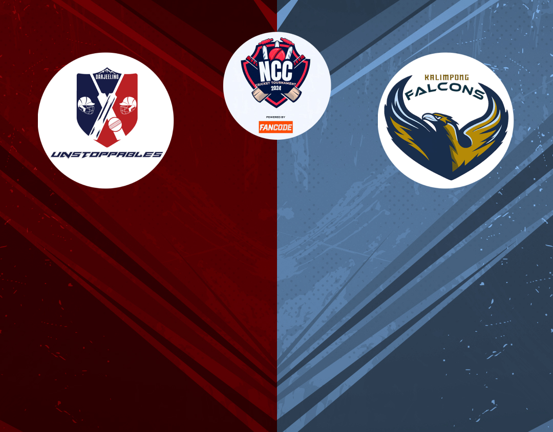 Match 20 of ncc kolkata t20 tournament, 2024: darjeeling unstoppables vs kalimpong falcons banner