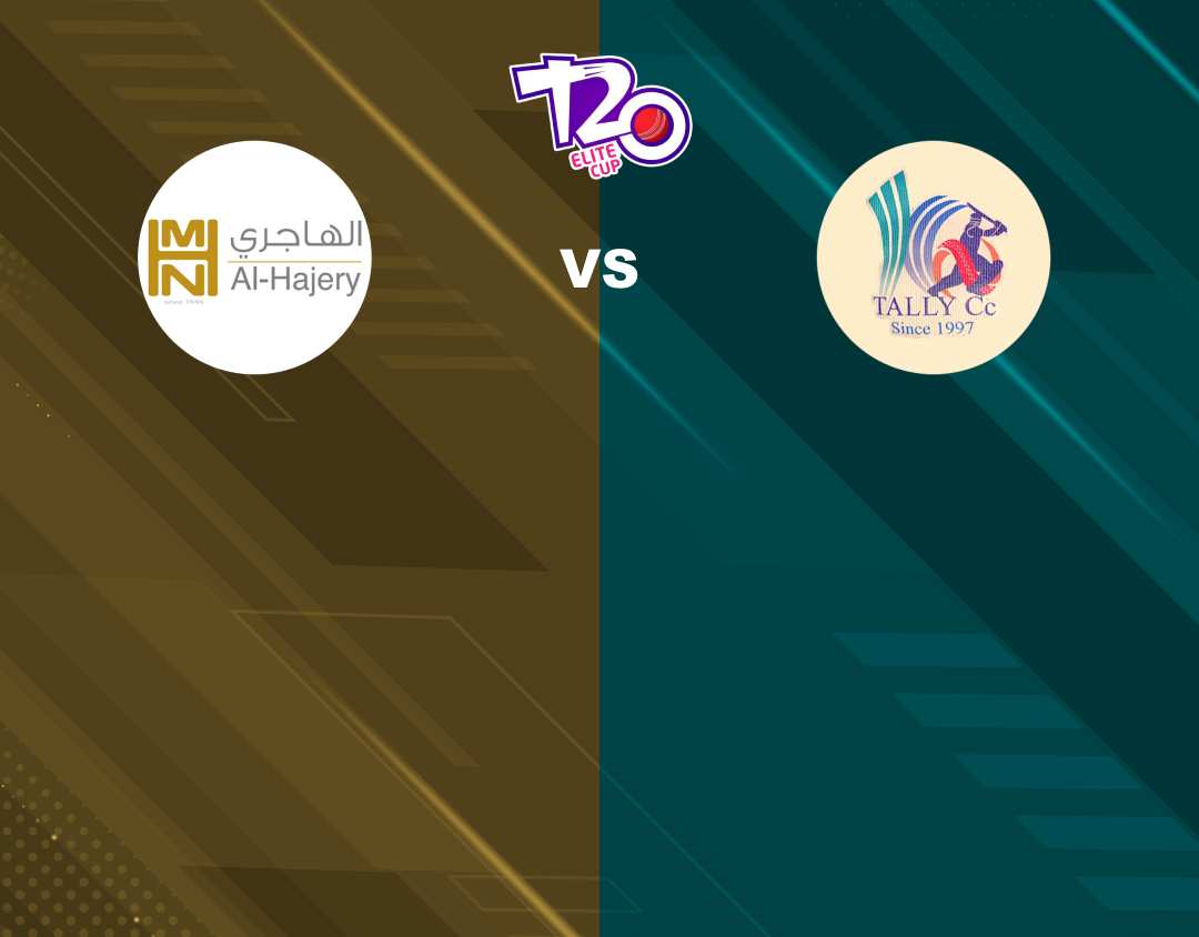 Match 20 of kuwait t20 elite cup 2nd edition, 2024: al hajery team xi vs tally d.R.F.S banner