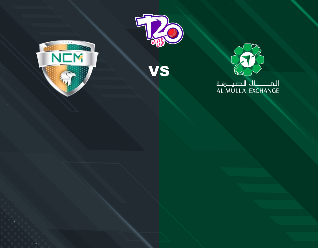 Match 21 of kuwait t20 elite cup 2nd edition, 2024: ncm investment vs al mulla exchange banner