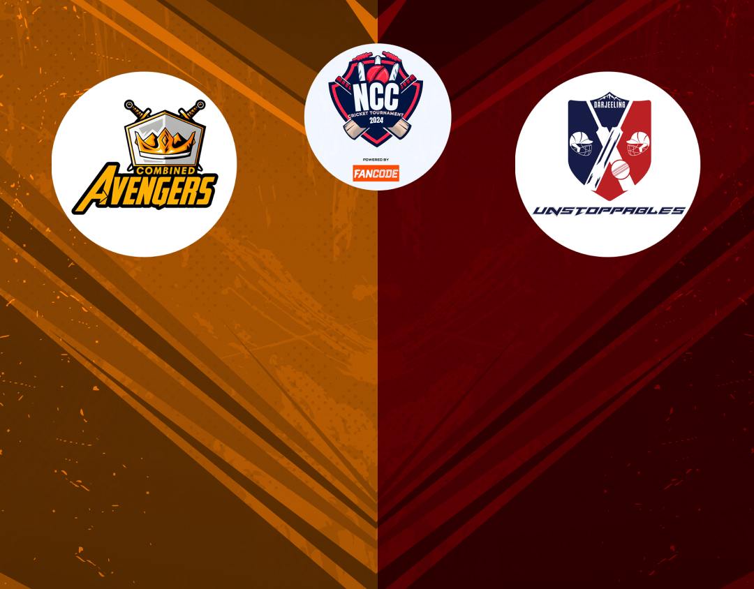 Match 22 of ncc kolkata t20 tournament, 2024: combined avengers vs darjeeling unstoppables banner