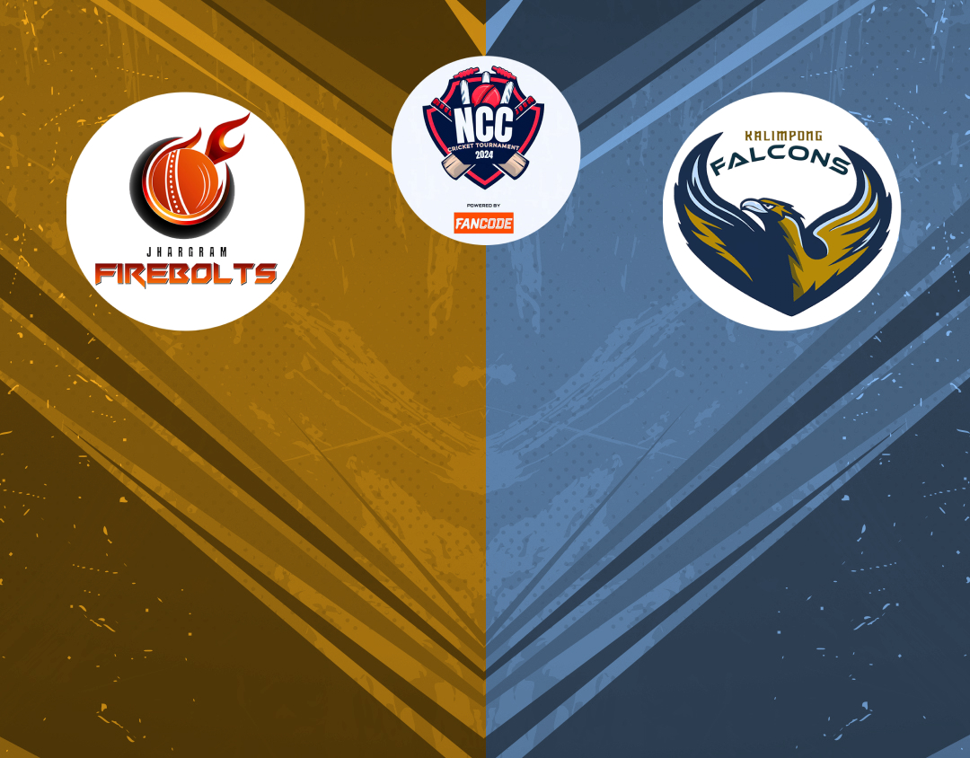 Match 23 of ncc kolkata t20 tournament, 2024: jhargram firebolts vs kalimpong falcons banner