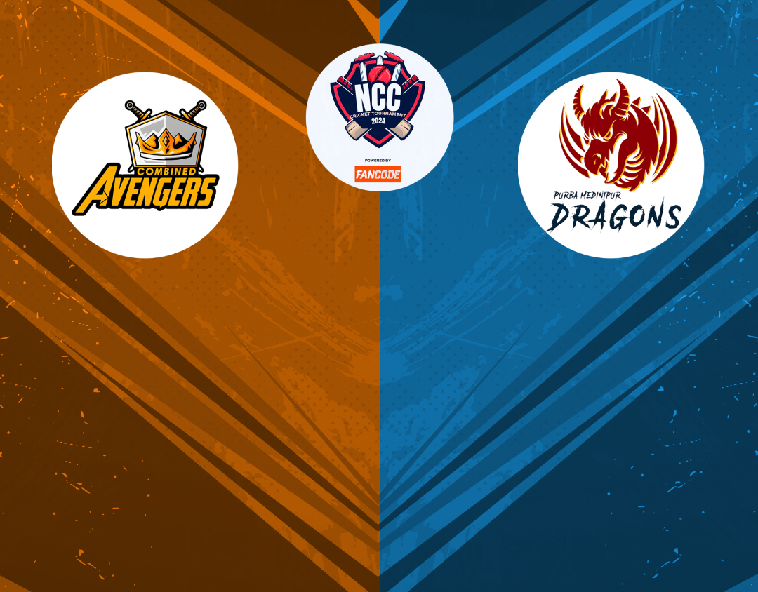 Match 24 of ncc kolkata t20 tournament, 2024: combined avengers vs purba medinipur dragons banner