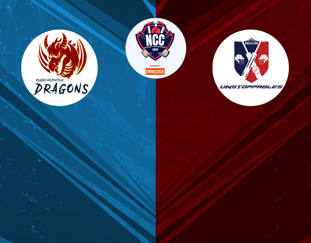 Match 26 of ncc kolkata t20 tournament, 2024: purba medinipur dragons vs darjeeling unstoppables banner